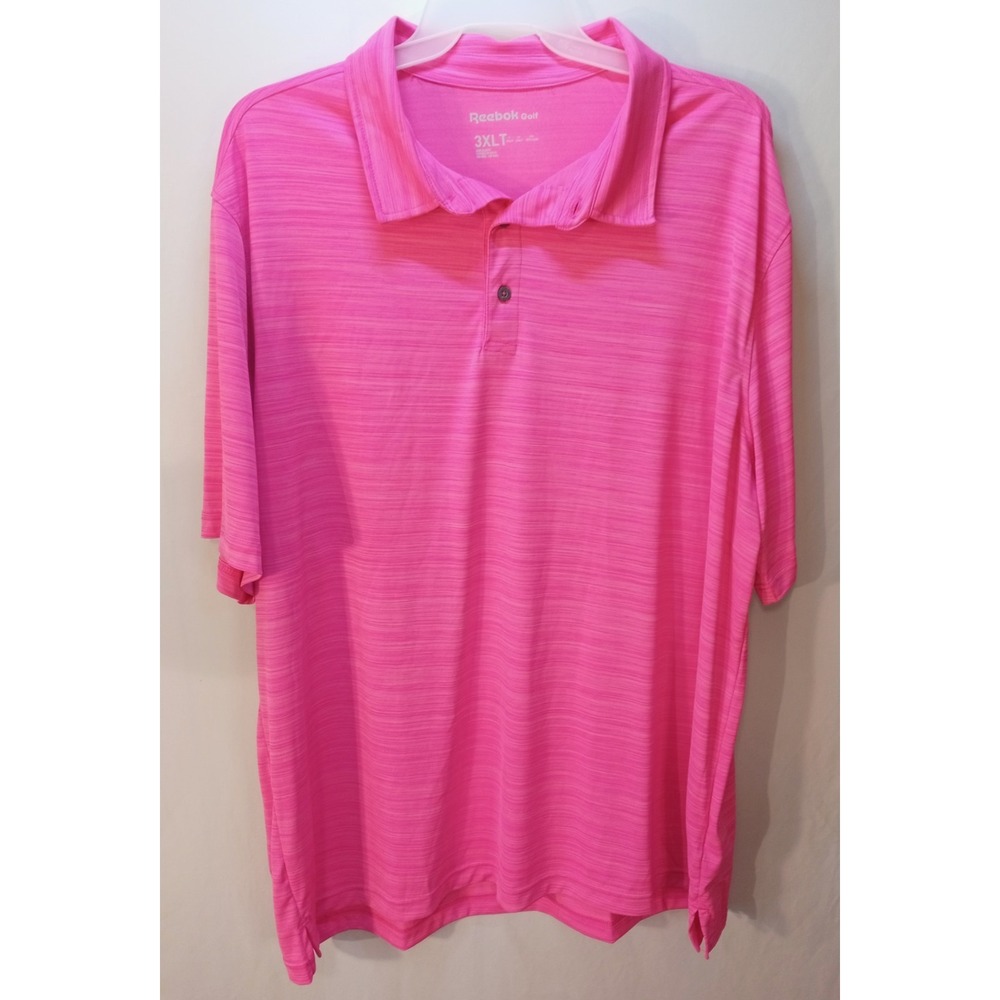 Men's Reebok Golf Polo Shirt, 3XLT,‎ Pink